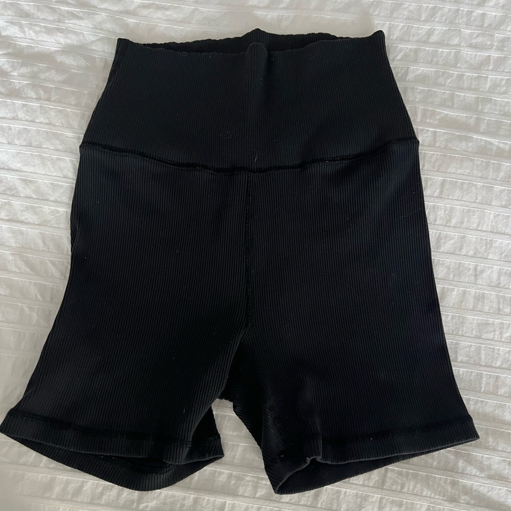 RIBBED AERIE BIKER SHORTS